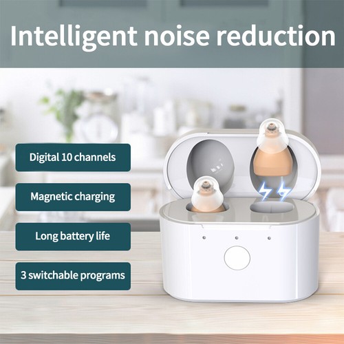 Invisible Rechargeable Hearing Aids Seniors Hearing Amplifiers Noise