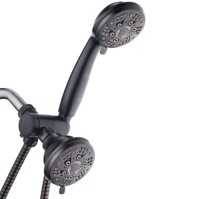 oil rubbed bronze rain shower head and handheld combo