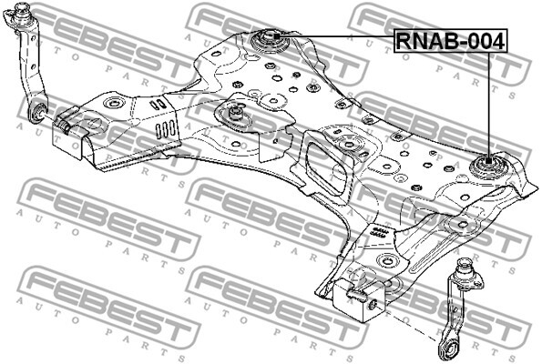 RNAB-004 FEBEST Mounting, axle beam for RENAULT
