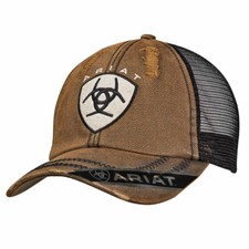 Ariat Mens Baseball Cap Embroidered Logo with Hook/Loop Closure - One Size