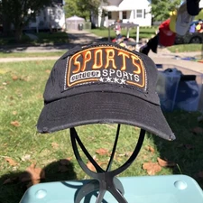 Outdoor Sports Black And Orange Tattered Look Hat Cap Jamont Adjustable H222