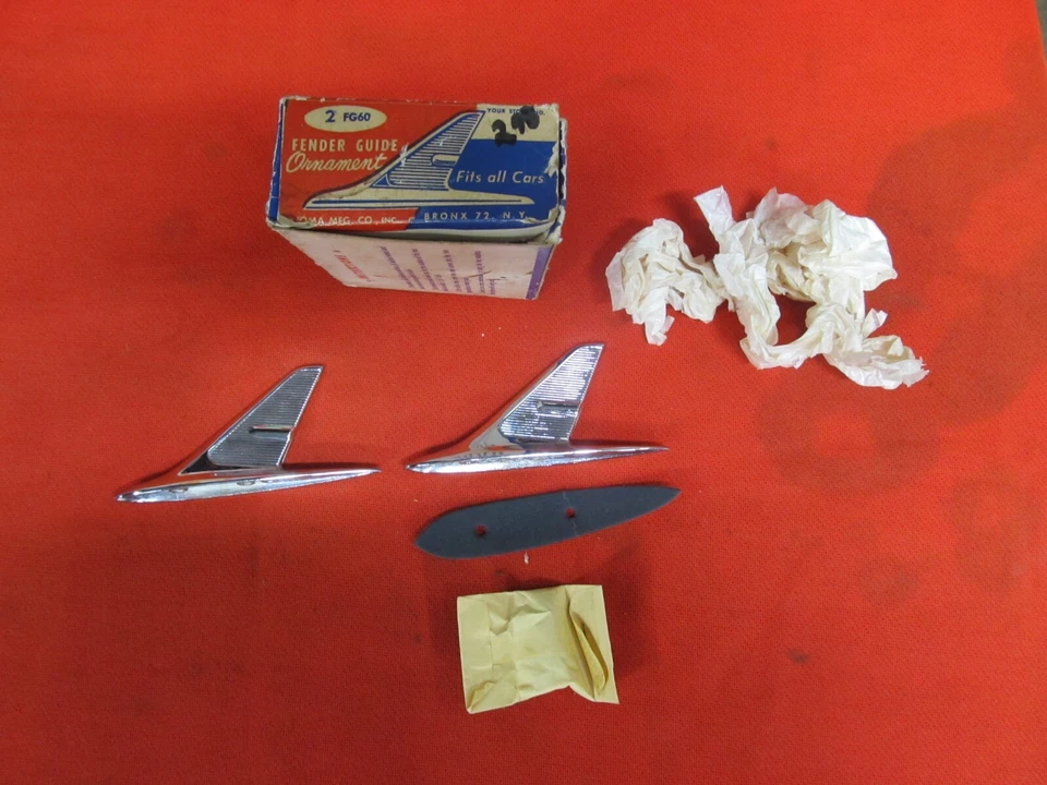 Guías de accesorios para guardabarros N.O.S Joma 1959 1960 Chevrolet Buick Pontiac Ford Dodge Foto 4 de 4