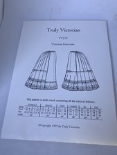 Petticoats TRULY VICTORIAN pattern TV170 Uncut Sz 20 to 40 Waist
