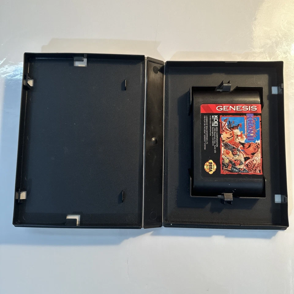 Genghis Khan 2 Clan Of The Gray Wolf Sega Genesis KOEI 1993 **No Manual** - Image 4 of 4