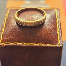 9ct Gold Diamond Half Eternity Ring - Size P