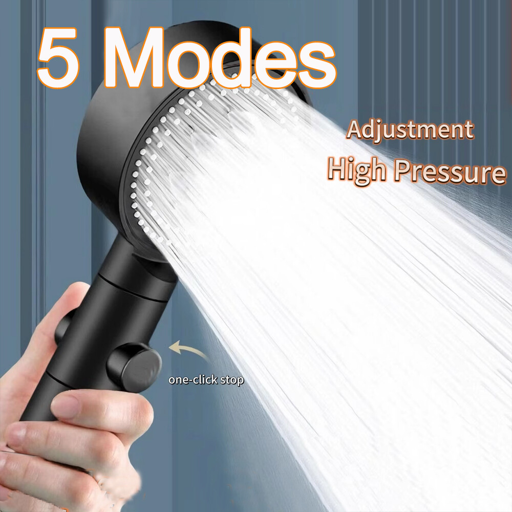 Shower Head 5 Modes Adjustable High Pressure Showerhead Handheld Spray
