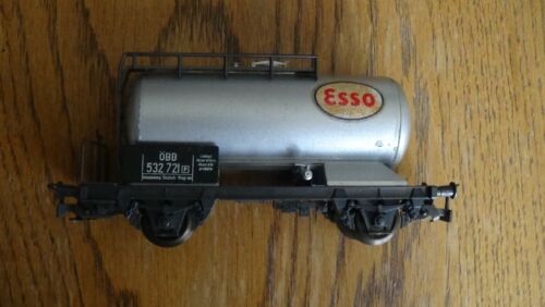 Vintage Liliput HO silver Esso OBB tank wagon. Made in Austria. - Picture 2 of 6