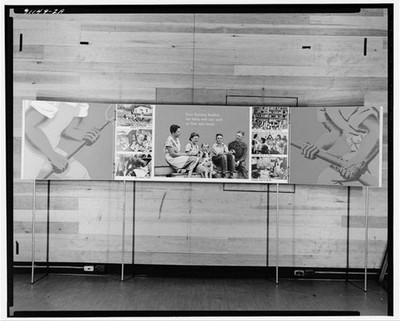 1930s Family With Children Display Exhibit Panel Black and White Photo