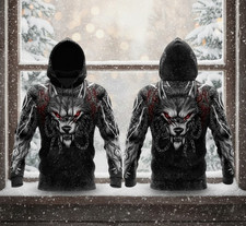 Viking Odin Hoodie for Men, Norse God Warrior Pullover Nordic Myth Gift