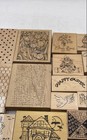 Assorted Wooden Rubber Decorative Large Checkerboard Hoppy Easter Stamps Lot — photo 5