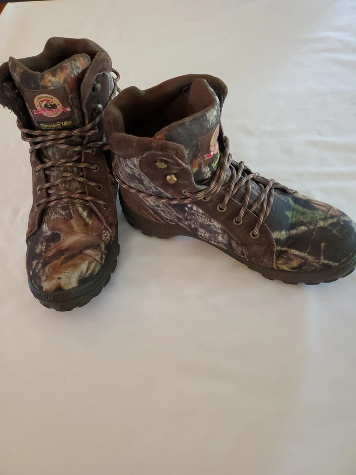 Brahma Camo Nine Point Men's Leather Boots Hunting 9W. NWOB - Image 2 of 4