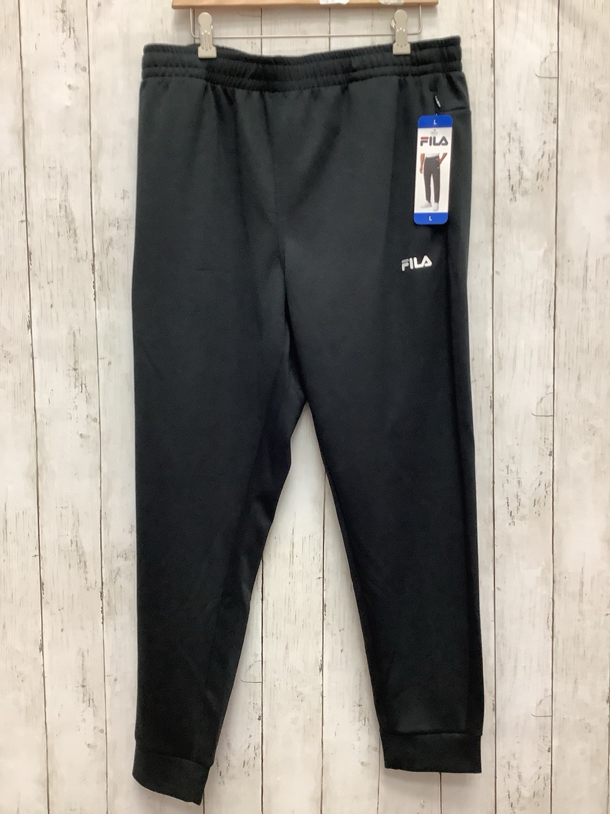 New FILA Men's Mid-Weight Performance Jogger Athletic Pants - Black Large