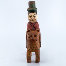 Antique Korean Funerary Folk Art Wooden Dolls
