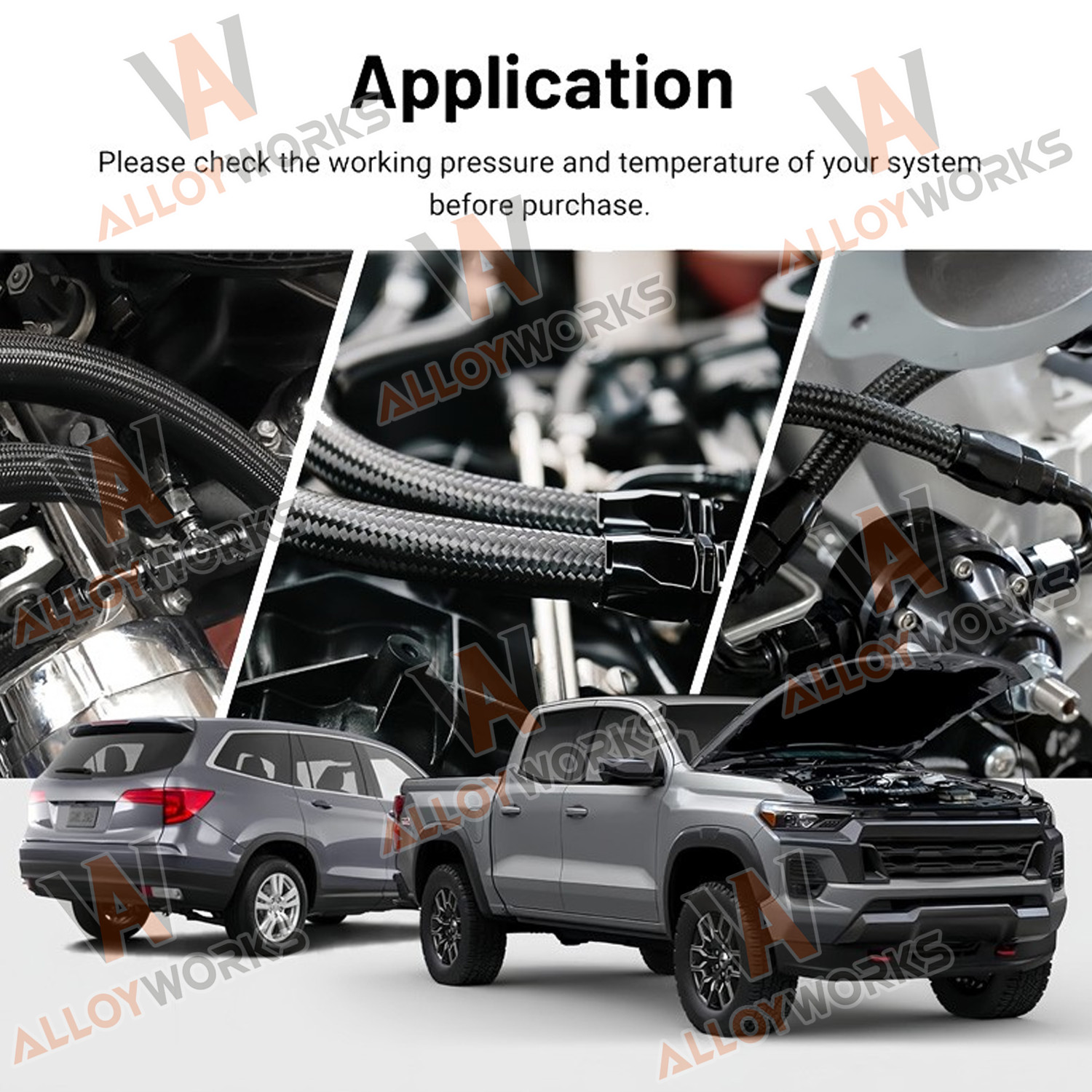 -6AN 20FT Fuel Line Kit 6AN Nylon Braided Fuel Line Hose Fitting Kit CPE Quality