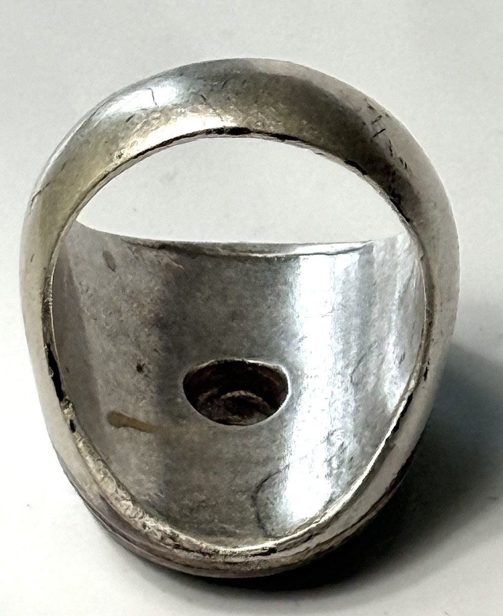 Maison Margiela Signet Ring Distressed Metal / Silver Brass Copper