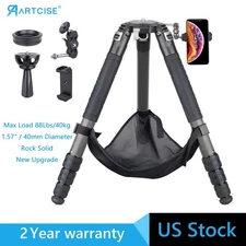 40mm Tube Carbon Fiber Bowl Tripod Heavy Duty Camera Tripod with 75mm Bowl Adapt