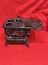 Mini Crescent Cast Iron Small Saleman Sample Stove Vintage Black Mini Wood