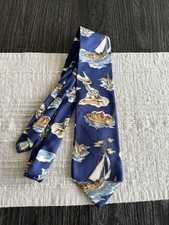 Ruff Hewn Men’s Necktie Sailboat Made In The USA 100% Silk Retro Look