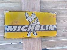 VINTAGE MICHELIN PORCELAIN SIGN ADVERTISING SIGN TIRES APPX 15.5"×8"
