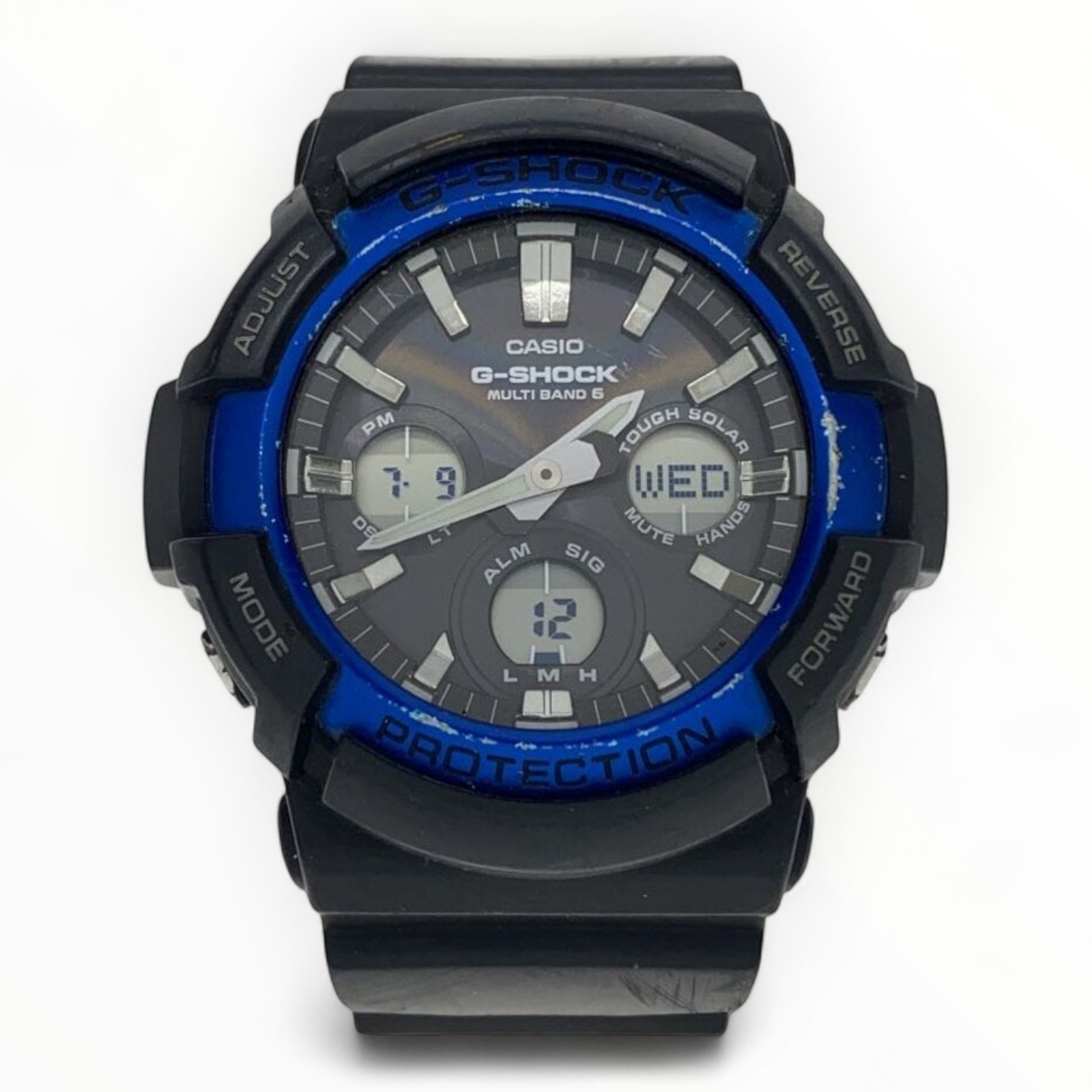CASIO Solar Ana-Digi Black Mens Watch 3349 2.17 x 2.05 Inch