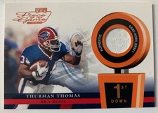 THURMAN THOMAS 105/250 WHITE Jersey 2002 Playoff Piece Of The Game 1ST DOWN COA