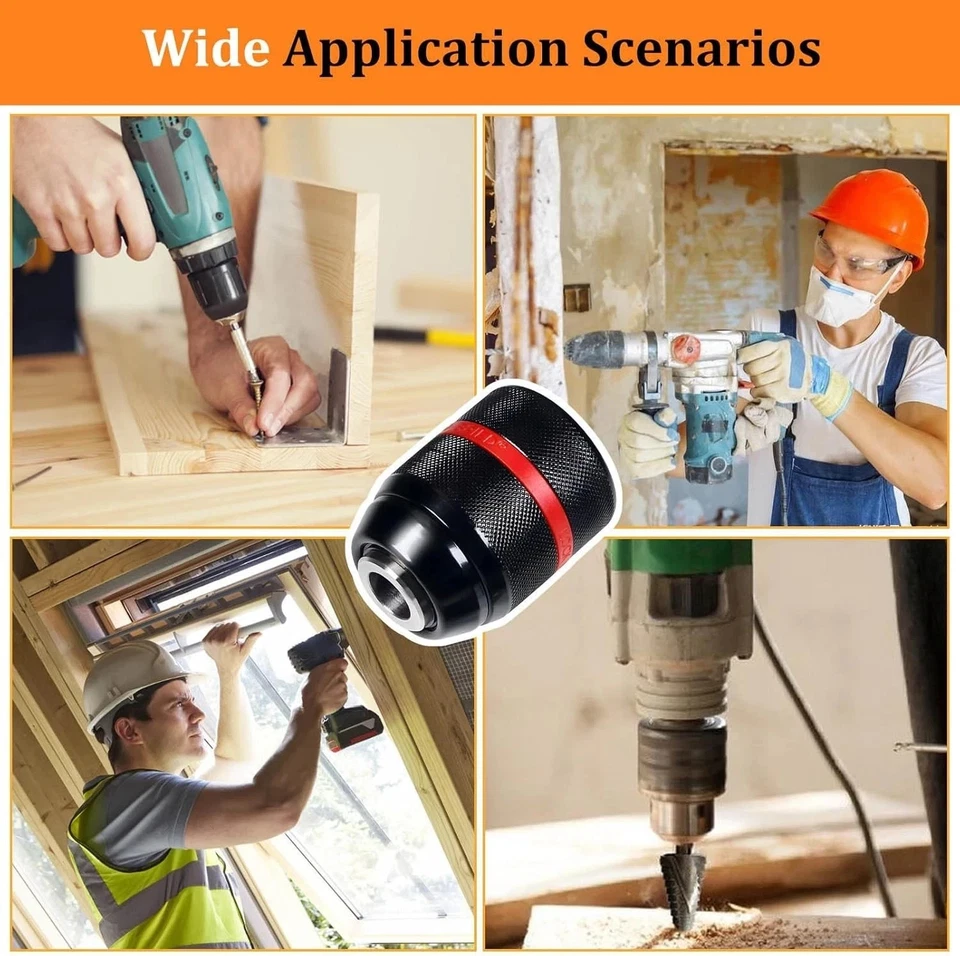 Portabrocas sin llave para Milwaukee M18, montaje 1/2"-20UNF, abrazadera de 1,5 a 13 mm... Foto 2 de 4