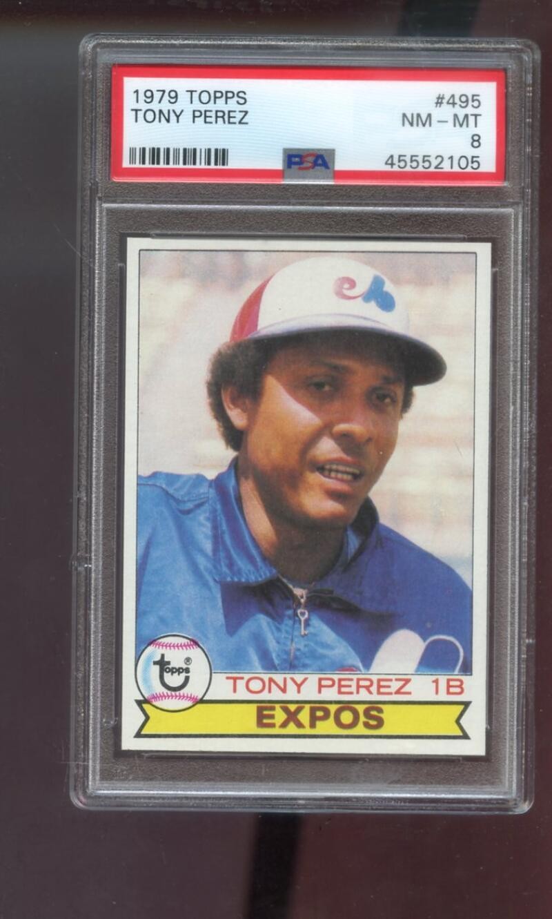 1979 Topps #495 Tony Perez PSA 8 Graded Baseball Card MLB Montreal Expos