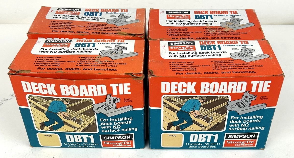 unico ＡＬＢＥＲＯ　AVボードW1200TE Lot of 4 Boxes Simpson Strong-Tie Connectors Deck Board Ties DBT1