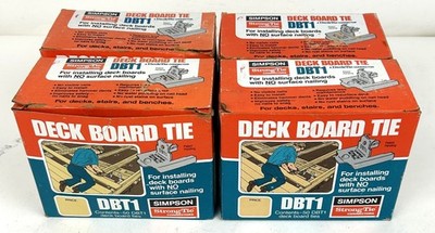 Lot of 4 Boxes Simpson Strong-Tie Connectors Deck Board Ties DBT1