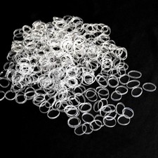 Mini Rubber Bands, 400pcs Clear Elastic Bands, Soft Hair Elastics Ties for Kids,