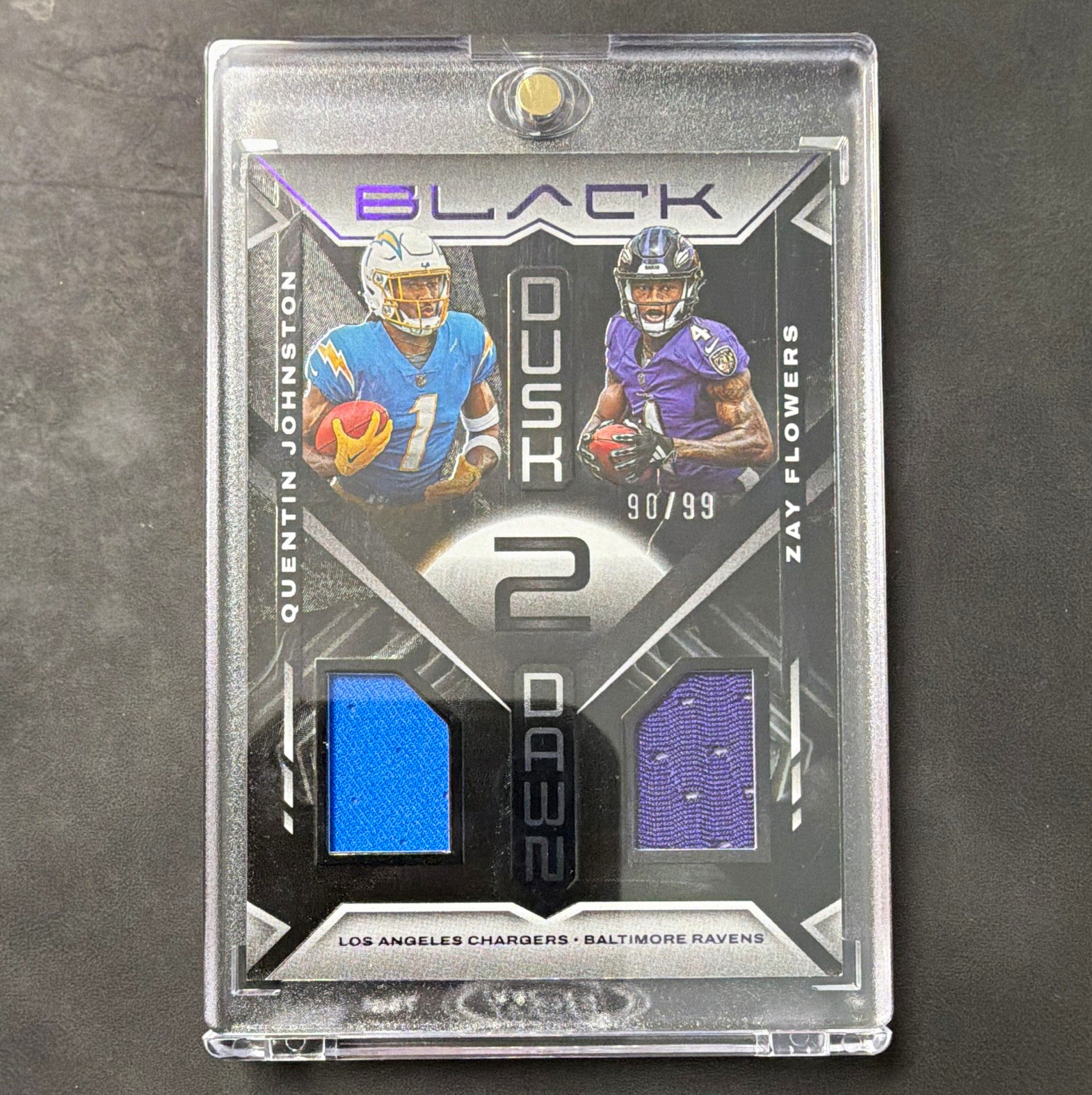 2023 Panini Black Dusk 2 Dawn D2D-8 Johnston Flowers Royal MEM RC /99