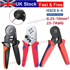 HSC8 6-4A Ferrule Terminal Hand Wire Cord End Manual Crimpl Crimping Pliers UK