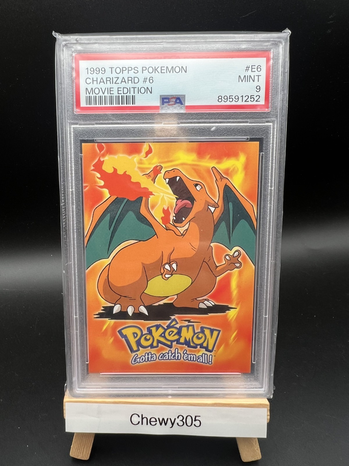1999 Pokémon TCG Charizard The Movie Edition Topps #E6 #6 PSA 9 Mint