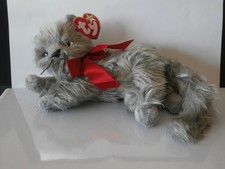 TY Beanie Baby / Babies BEANI the Grey Cat RETIRED RARE MWMT