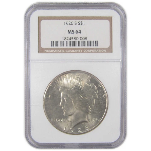 1926 S Peace Dollar MS 64 NGC Silver Uncirculated $1 Coin SKU:CPC9950