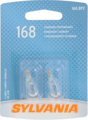 Sylvania 168 W5W T10 Ampoule 5W 12V Blanc Chaud 2 Pièces Éclairage Plaque - Photo 1/4