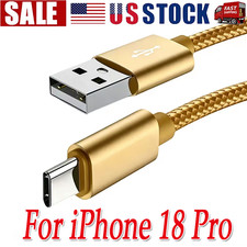 Braided USB Type-C For iPhone 18/17/16 Cable Fast Charger Charging Data Cord Lot