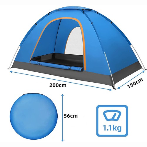 2-3 Man Automatic Instant Double Layer Pop Up Camping Tent Waterproof Outdoor UK - Picture 2 of 16