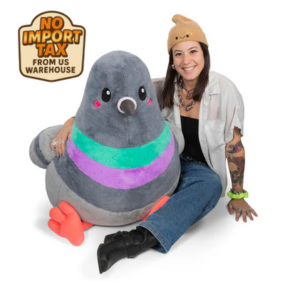   FREE SHIP Massive Squishable Pigeon Plush Giant Cute Bird Stuffed Toy