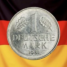 1981 D Germany 1 Mark - UNC - Combined Ship