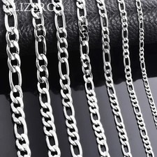 Genuine 925 Sterling Silver Curb Chain Necklace Lobster Clasp 16"-30" Gifts UK