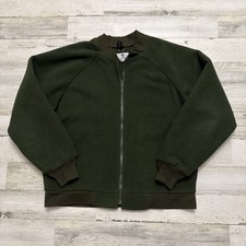 VF Imagewear Jacket Mens XL Regular Green Fleece Full Zip Bomber Made in USA
