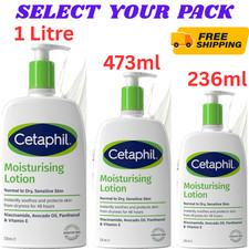 Cetaphil Moisturiser Lotion Face & Body Normal to Dry Sensitive Skin Niacinamide