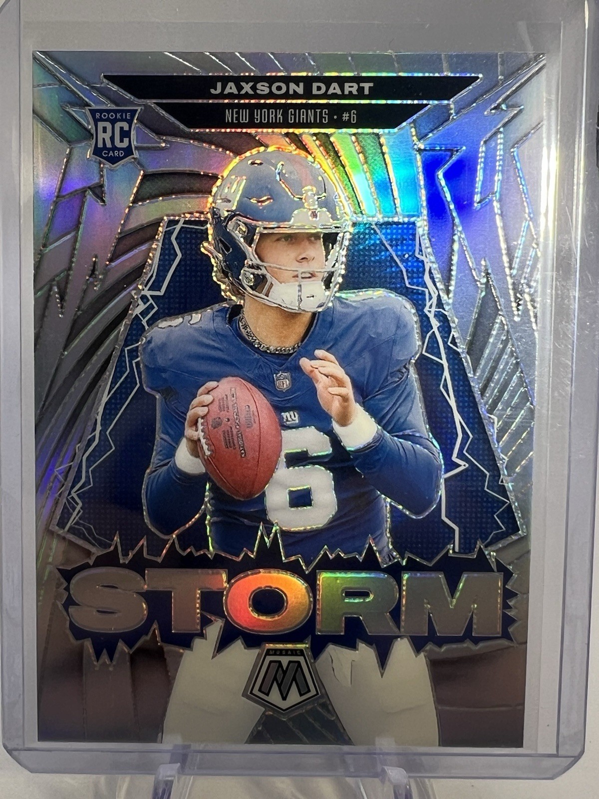 2025 NFL Mosaic Jaxson Dart Storm Silver