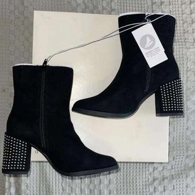 A New Day boots Womens Size 5.5 studded velvet ankle NWT Goth Grunge Whimsigoth
