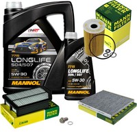 Mann Inspektionspaket 6L Mannol Longlife 5W-30 FüR Hyundai I40 CW 1.7 Crdi