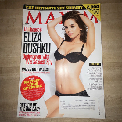 Maxim March 2009 Illustrated Magazine Issue Featuring Eliza Dushku Cover