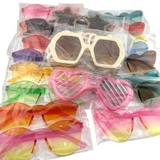 Lot Of 20 Party Festival Sunglasses Colorful Heart Lens Shutter Shades Colorful