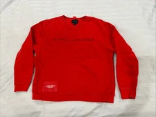 Marc Jacobs Cotton Sweatshirt Women’s Size Large Crewneck Logo Authentic