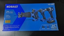 Kobalt 24v Brushless 4 Tool Combo Kit W/ Soft Case (Battery & Charger Included)